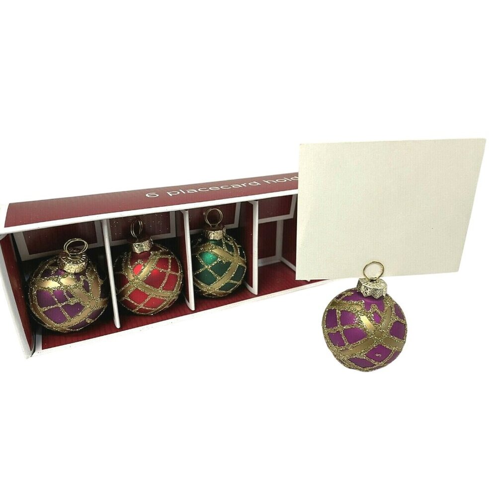 Set Of 6 Target Holiday‎ Placecard Holder Ornaments